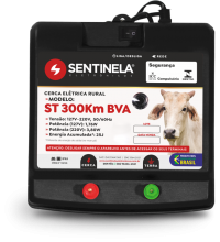 Eletrificador de Cerca Modelo Super Turbo 300km Bivolt